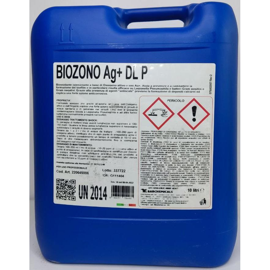 Barchemicals Біоксидант без хлору Legionella 10л (Італія), Biozono Ag+ DL - зображення 1