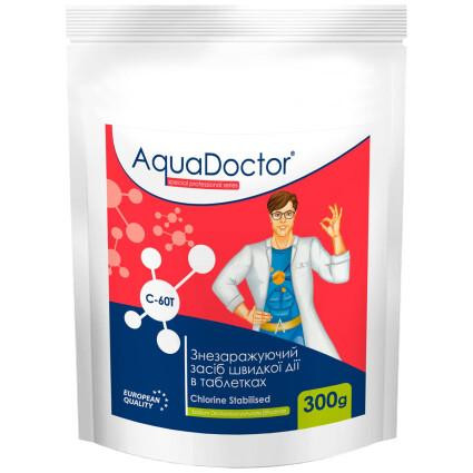 AquaDOCTOR Хлор для бассейна  C-60T в таблетках 0.3 кг. Шоковый быстрорастворимый - зображення 1