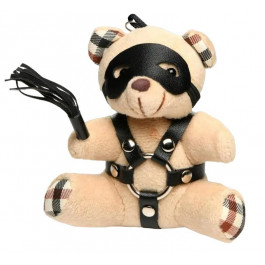 XR Brands Брелок Master Series Bound Teddy Bear With Flogger Keychain - ведмежа, жовтий (848518050533)