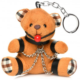 XR Brands Брелок Master Series Gagged Teddy Bear Keychain - ведмежа, коричневий (848518050519)