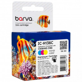 Barva Картридж HP №136 (C9361HE), Color, DJ 5443/PSC 1513, 14 мл  (IC-H136C)