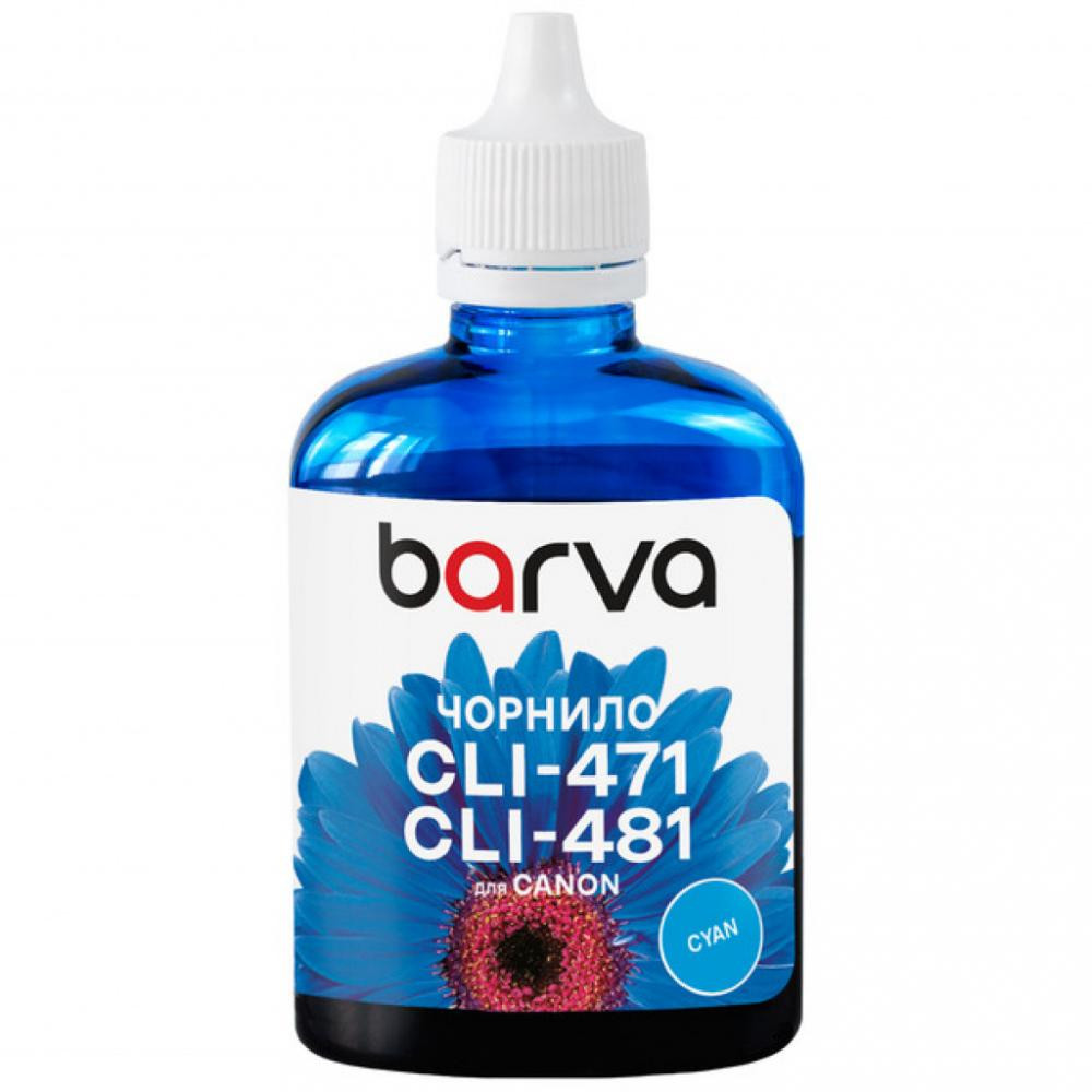 Barva Чернила Canon CLI-471 Cyan 90 г I-BAR-CCLI471-090-C (C471-554) - зображення 1