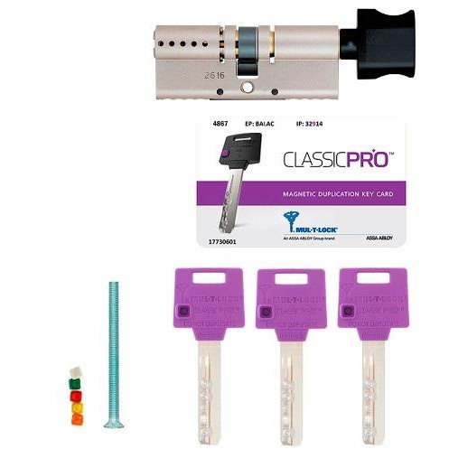 Mul-T-Lock DIN KT XP MTL400/ClassicPro 96 NST 65x31T TO BE CAM30 3KEY DND3D PURPLE INS 4867 BOX S - зображення 1