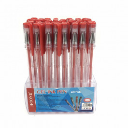 H-Tone Ручка гелева  0,5 мм, червона, уп. 40 шт. (PEN-HT-JJ20201-R)