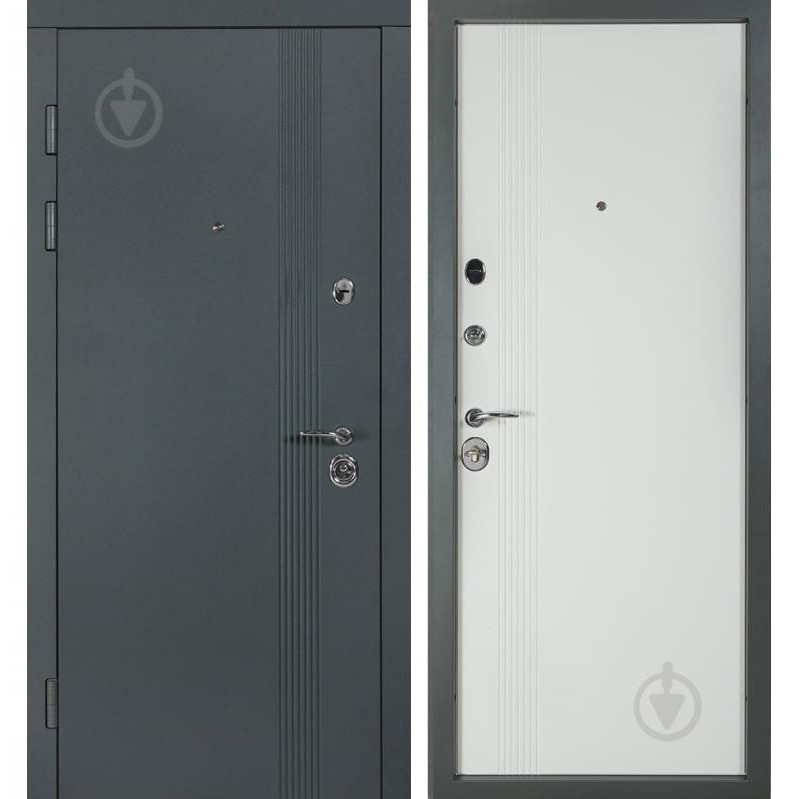Revolut Doors В-81 мод.172 антрацит / білий матовий 2050x950 мм ліві - зображення 1
