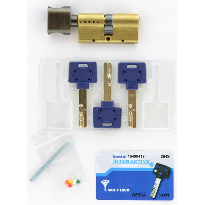 Mul-T-Lock DIN KT XP MTL600/INTERACTIVE+ 90 EB 45x45T TO ABR CAM30 3KEY DND3D BLUE INS 264S+ BOX S - зображення 1