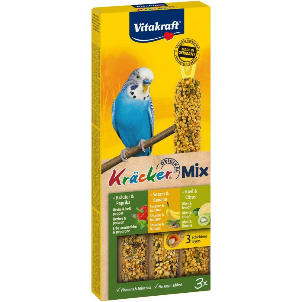 Vitakraft Крекер для волнистых попугаев банан, киви 3 шт (21237) - зображення 1