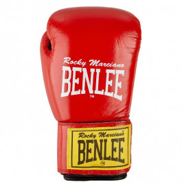 BenLee Rocky Marciano Fighter Leather Boxing Gloves 8oz, Red/Black (194006/2514_8)