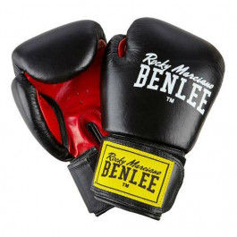 BenLee Rocky Marciano Fighter Leather Boxing Gloves 10oz, Black/Red (194006/1503_10)
