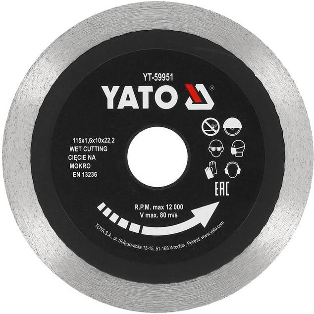 YATO 115х22,2x1,6 мм (YT-59951) - зображення 1