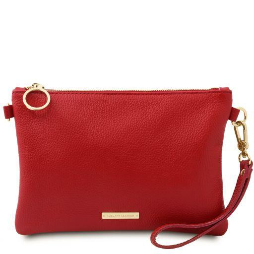 Tuscany Leather Яскрава жіноча сумка-клатч  TL142029 LIPSTICK RED - зображення 1