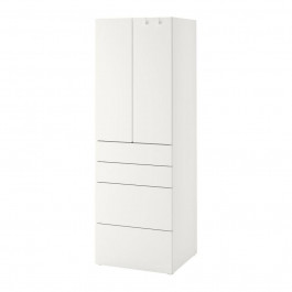 IKEA SMASTAD / PLATSA(994.263.63) гардероб, білий білий / з 4 ящиками