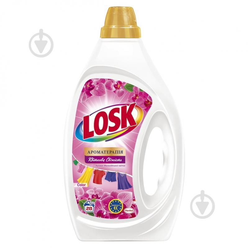 Losk Гель Color Ароматерапія Ефірні масла та аромат Малазійської квітки 1.26 л	(9000101561050) - зображення 1