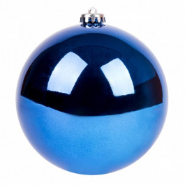 YES! Fun Ялинкова іграшка  куля пластик, 15 cм, синя, глянець (974062)