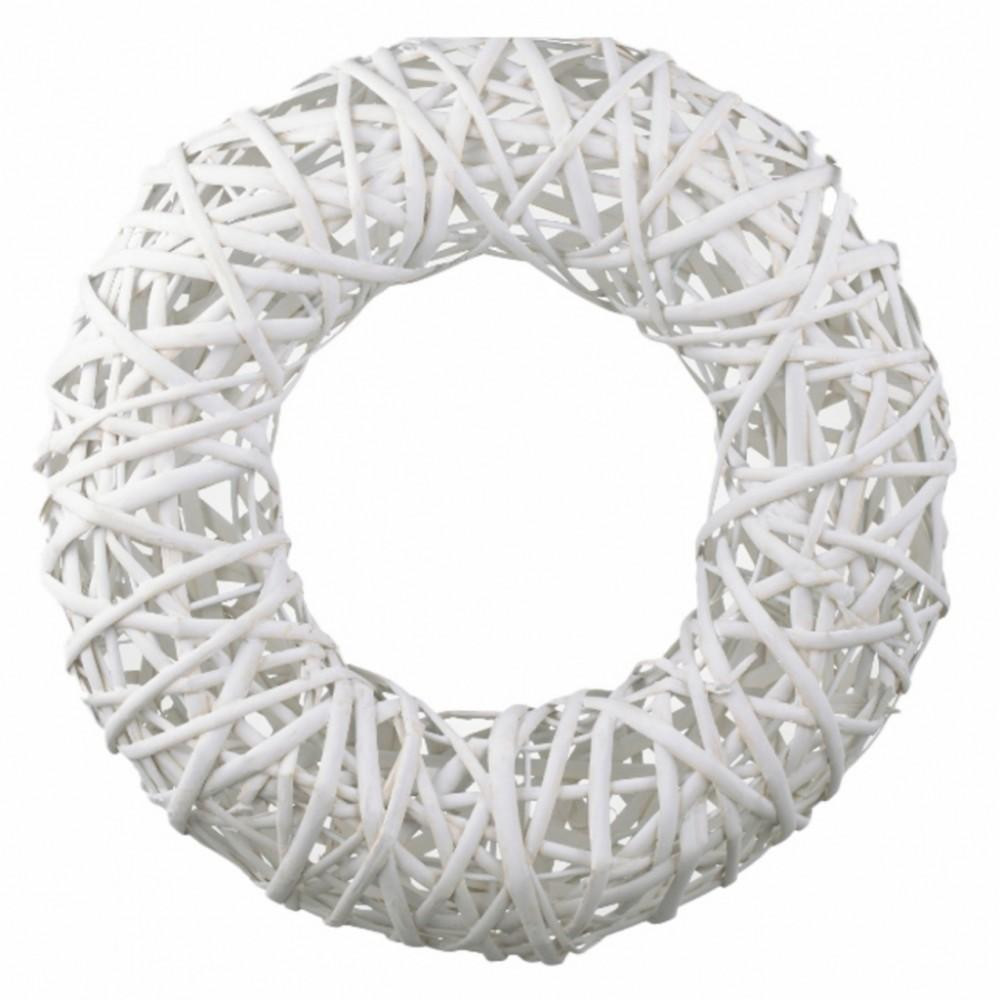 YES! Fun Прикраса декоративна  вінок ротанговий білий 35 см (974242) - зображення 1
