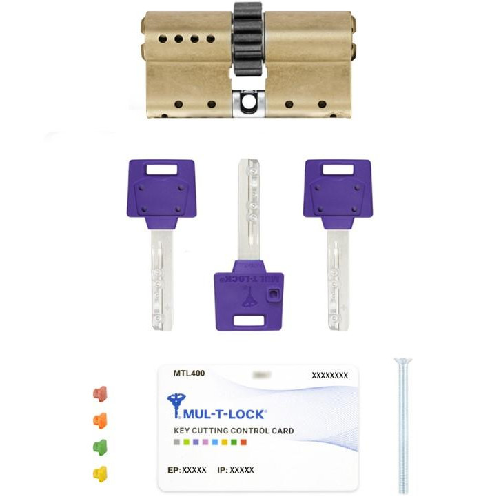 Mul-T-Lock DIN KK XP MTL400/ClassicPro 100 EB 45x55 CGW 3KEY DND3D PURPLE INS 4867 BOX S - зображення 1