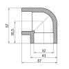 Thermo Alliance Уголок PPR  32, 90° (DSE003) - зображення 2