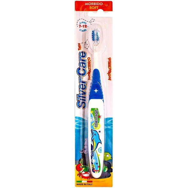Silver Care Дитяча зубна щітка  Teen від 7 до 12 років Біло-синя (8009315043346_бело-синий) - зображення 1