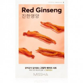 Missha Airy Fit Red Ginseng тканинна маска для обличчя зі зволожуючим та відновлюючим ефектом 19 гр