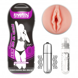 LoveToy Sex In A Can Vibrating Vagina Tunnel Purple (6452LVTOY180)