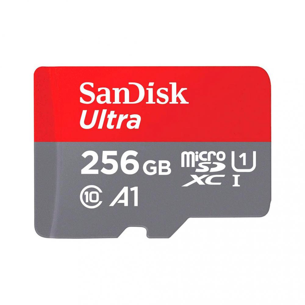 SanDisk 256 GB microSDXC UHS-I Ultra A1 + SD adapter (SDSQUAC-256G-GN6MN) - зображення 1