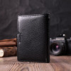 ST Leather Чоловічий гаманець з натуральної шкіри чорний  22478 - зображення 9
