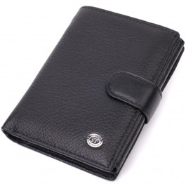 ST Leather Чоловічий гаманець з натуральної шкіри чорний  22467