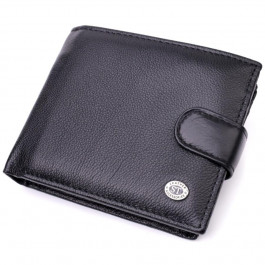 ST Leather Чоловічий гаманець з натуральної шкіри чорний  22466
