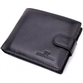 ST Leather Чоловічий гаманець з натуральної шкіри чорний  22443