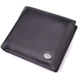 ST Leather Чоловічий гаманець із натуральної шкіри чорний  22457