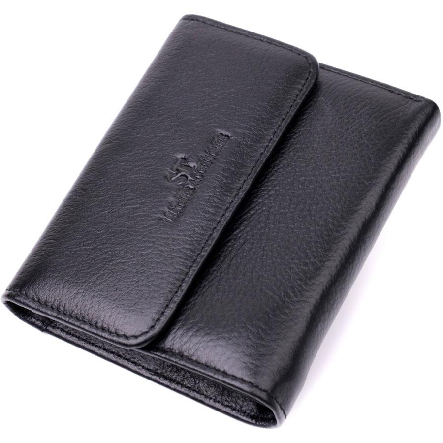 ST Leather Жіночий шкіряний гаманець чорний  19494 - зображення 1