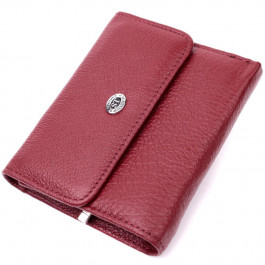 ST Leather Шкіряний жіночий гаманець бордовий  19480