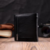 ST Leather Жіночий гаманець з натуральної шкіри чорний  19466 - зображення 7