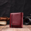 ST Leather Жіночий гаманець із натуральної шкіри бордовий  19467 - зображення 7