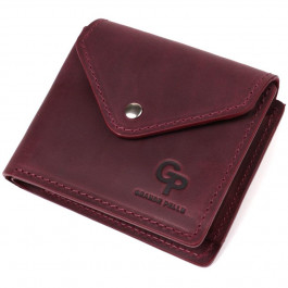 Grande Pelle Чоловічий гаманець із натуральної шкіри бордовий  16805