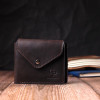 Grande Pelle Чоловічий гаманець з натуральної шкіри коричневий  16803 - зображення 6