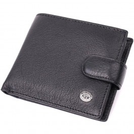 ST Leather Чоловічий гаманець з натуральної шкіри чорний  22484