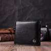 ST Leather Чоловіче шкіряне портмоне із затискачем чорне  22485 - зображення 6