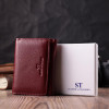 ST Leather Шкіряний жіночий гаманець бордового кольору  22507 - зображення 8