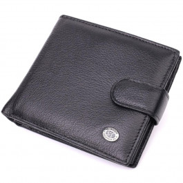 ST Leather Чоловічий гаманець з натуральної шкіри чорний  22553