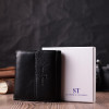 ST Leather Жіночий гаманець з натуральної шкіри чорний  22542 - зображення 8