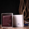 ST Leather Жіночий гаманець з натуральної шкіри бордовий  22674 - зображення 9
