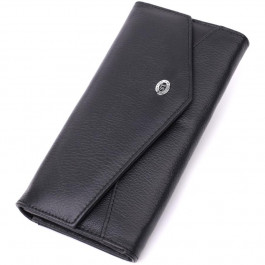 ST Leather Шкіряний жіночий гаманець чорного кольору  22546