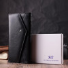 ST Leather Шкіряний жіночий гаманець чорного кольору  22546 - зображення 8
