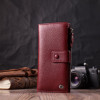ST Leather Жіночий гаманець-клатч шкіряний бордовий  22535 - зображення 7