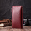 ST Leather Жіночий гаманець-клатч шкіряний бордовий  22535 - зображення 8