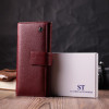 ST Leather Жіночий гаманець з натуральної шкіри бордовий  22550 - зображення 9