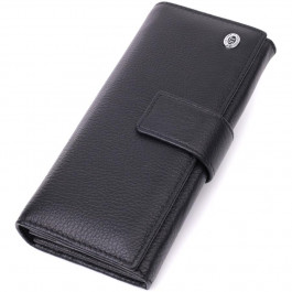 ST Leather Жіночий гаманець з натуральної шкіри чорний  22548