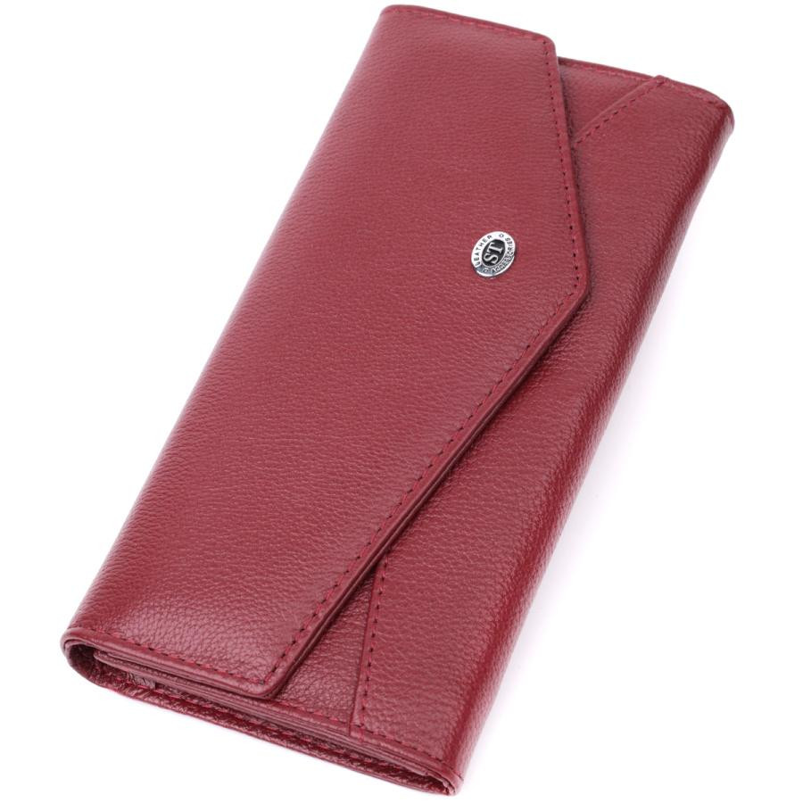 ST Leather Жіночий гаманець із натуральної шкіри бордовий  22547 - зображення 1