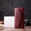 ST Leather Жіночий гаманець із натуральної шкіри бордовий  22547 - зображення 8